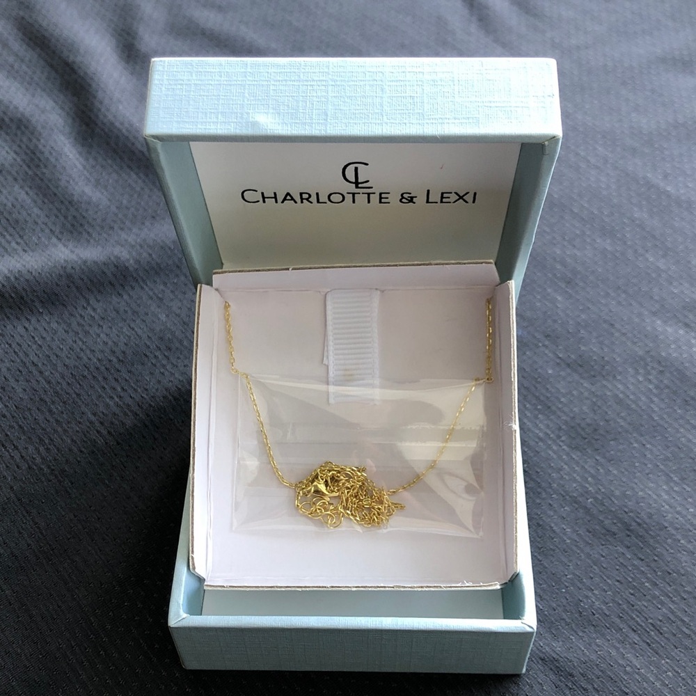 Charlotte & Lexi 14K Gold Plated K Initial Necklace NIB - Picture 3 of 7